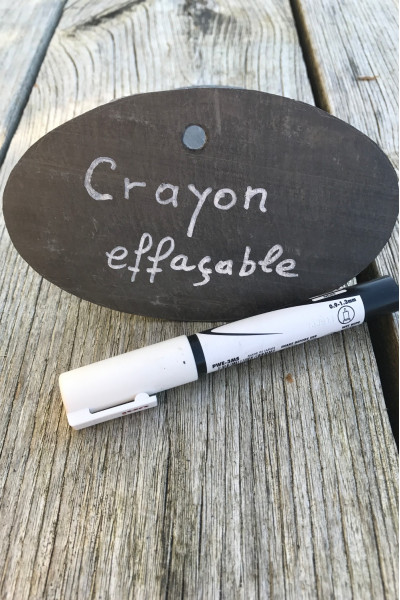 Crayon effaçable ardoise 'blanc'